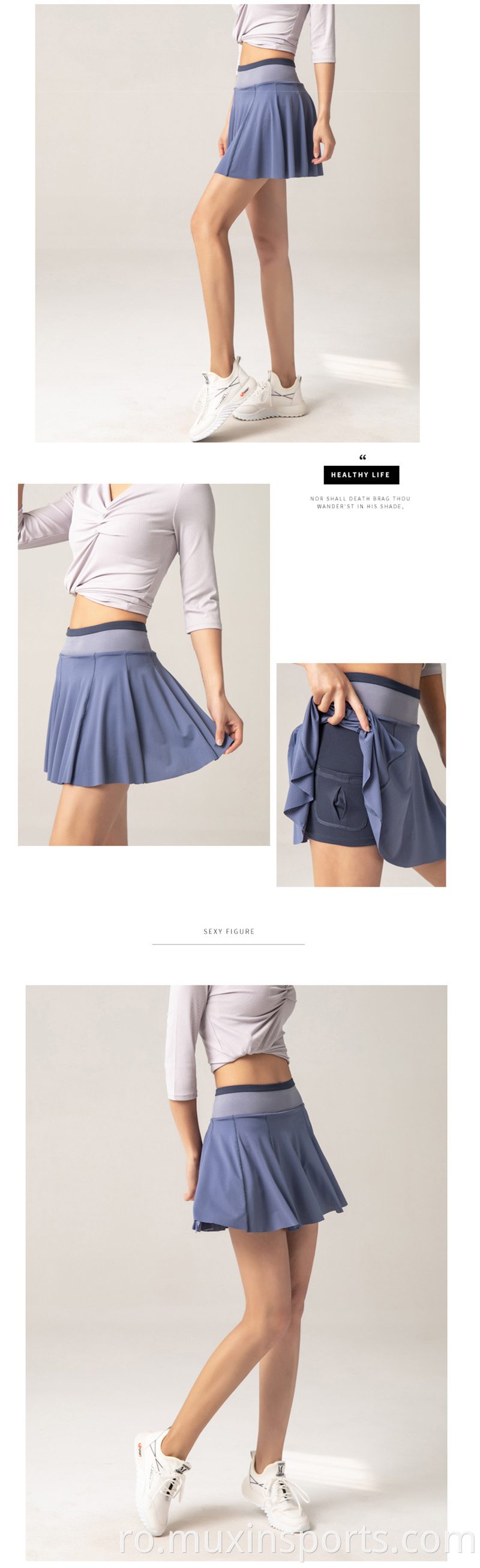 Comfortable golf skirt navy